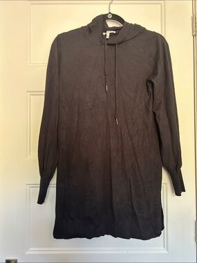 Black Hooded Knit Dress — Unbranded